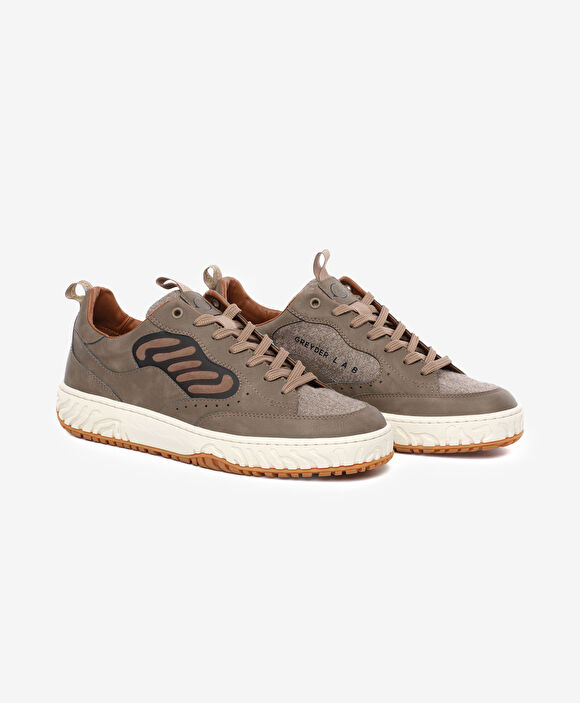 Erkek Kahverengi Hakiki Deri Sneaker Ayakkabı