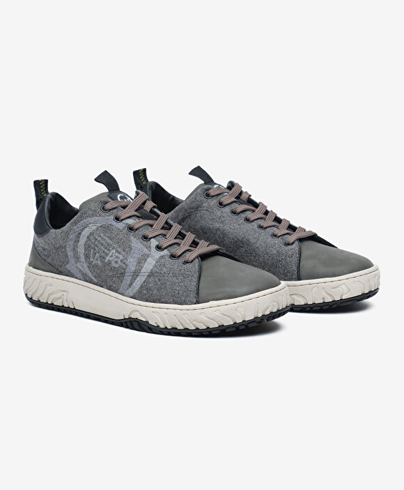 Greyder LAB Erkek Gri Hakiki Deri Sneaker Ayakkabı