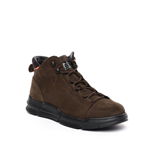 Erkek Duman Hakiki Deri Sneaker Bot