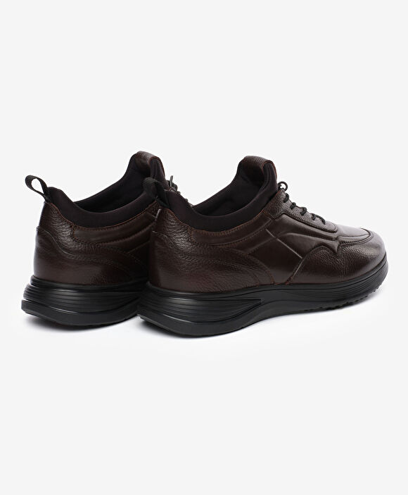 Erkek Kahverengi Hakiki Deri Ayakkabı