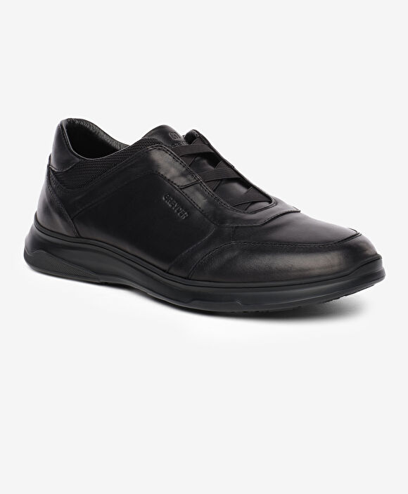 Erkek Siyah Hakiki Deri Comfort Ayakkabı