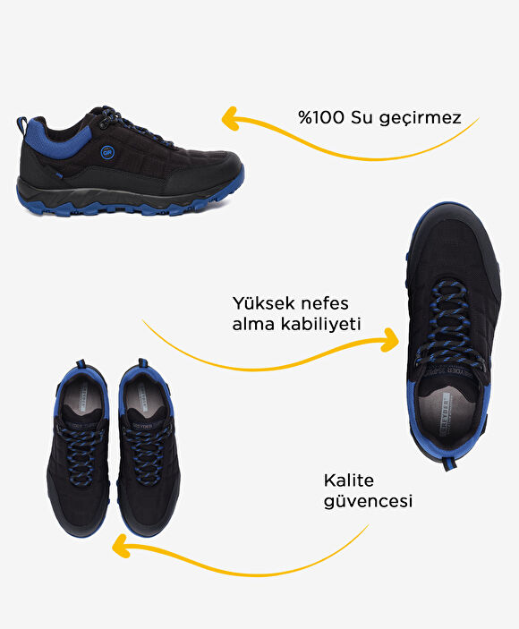 Erkek Siyah Saks Su Geçirmez Ayakkabı