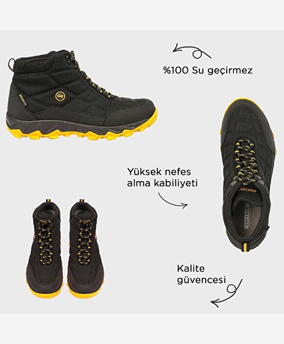 Erkek Siyah Sarı Outdoor Bot
