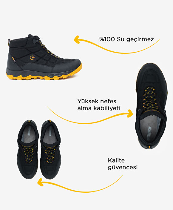 Erkek Siyah Sarı Bot