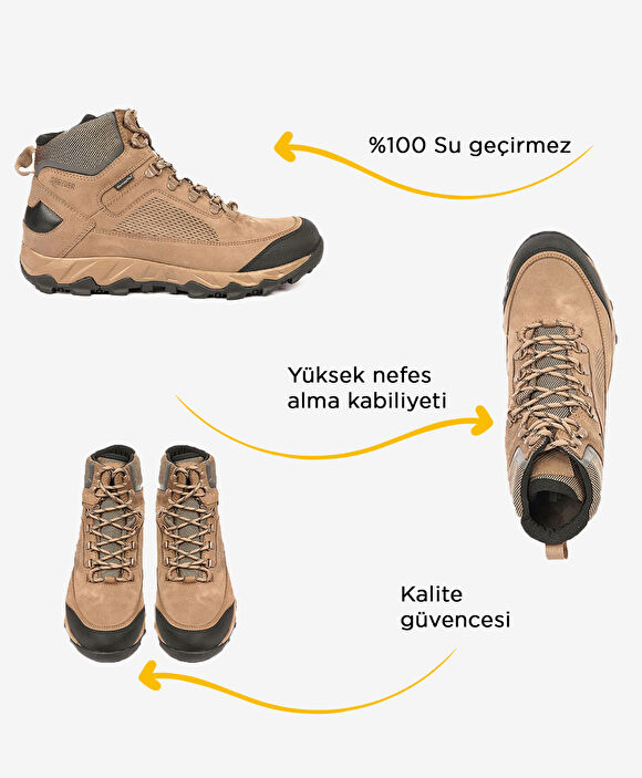 Erkek Vizon Hakiki Deri Su Geçirmez Outdoor Bot