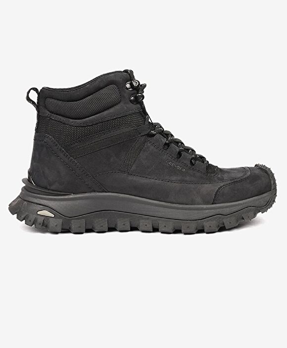 Erkek Siyah Hakiki Deri Outdoor Bot