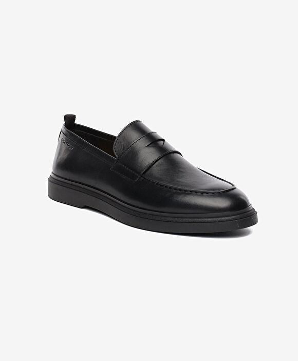 Erkek Siyah Hakiki Deri Loafer Ayakkabı