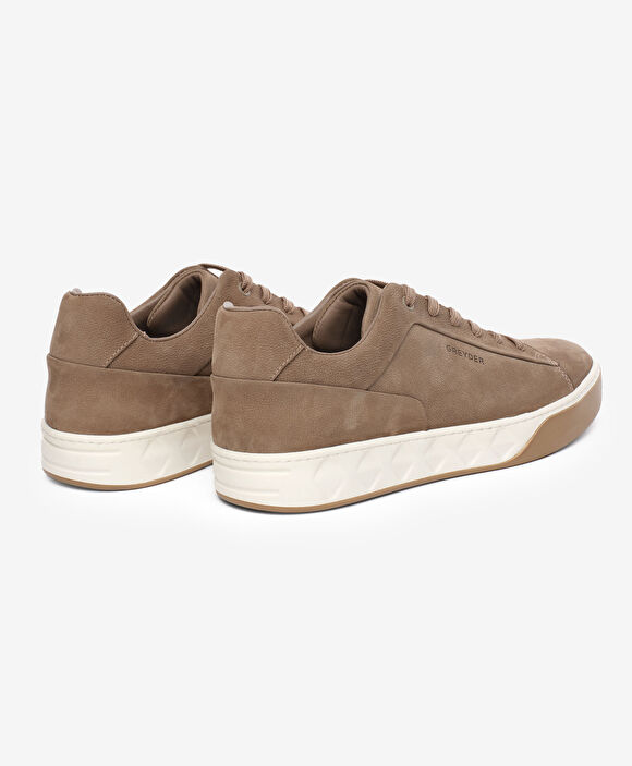 Erkek Vizon Hakiki Deri Sneaker Ayakkabı