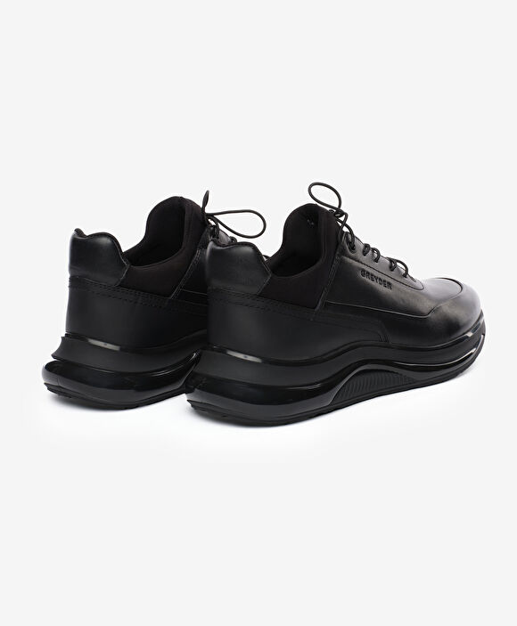 Erkek Siyah Hakiki Deri Ayakkabı