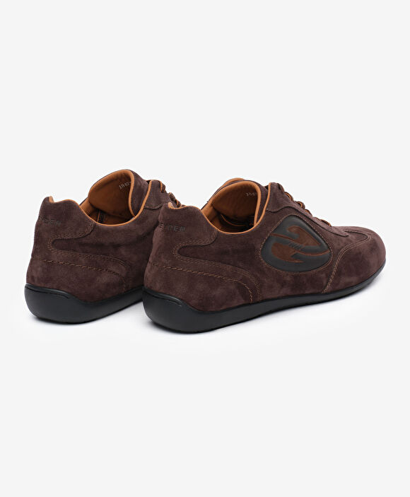 Erkek Kahverengi Hakiki Deri Sneaker Ayakkabı