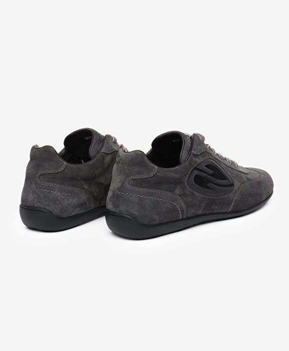 Erkek Füme Hakiki Deri Sneaker Ayakkabı