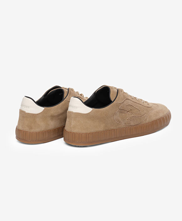 Erkek Vizon Hakiki Deri Sneaker Ayakkabı