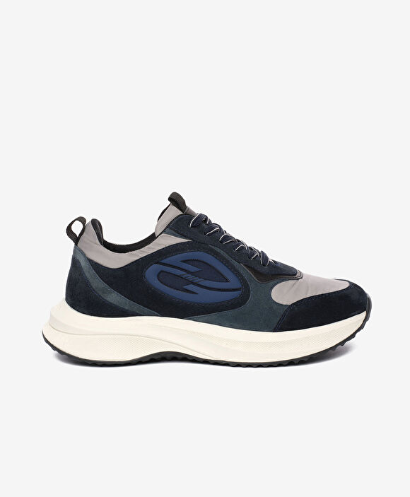 Erkek Lacivert Hakiki Deri Spor Ayakkabı
