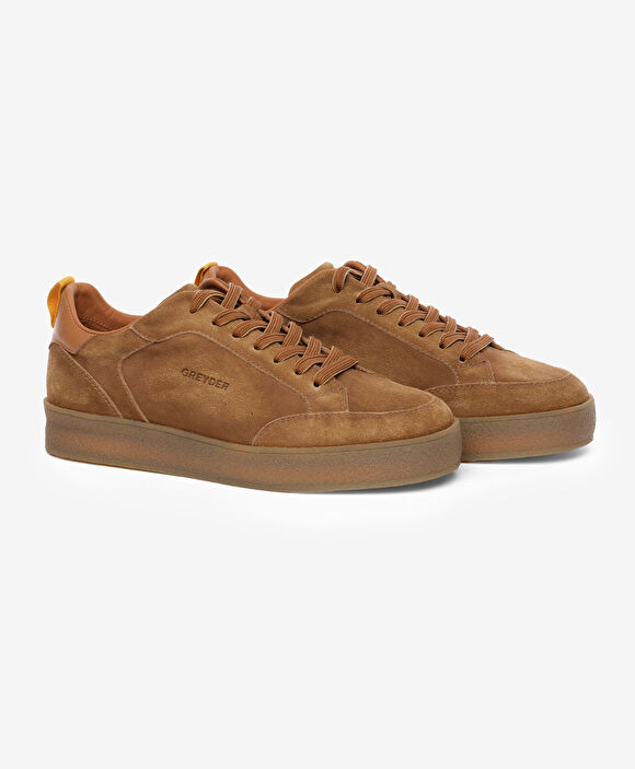Erkek Taba Hakiki Deri Sneaker Ayakkabı