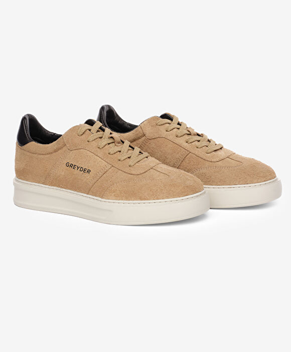 Erkek Bej Hakiki Deri Sneaker Ayakkabı