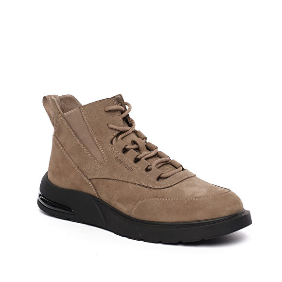Erkek Vizon Hakiki Deri Sneaker Bot