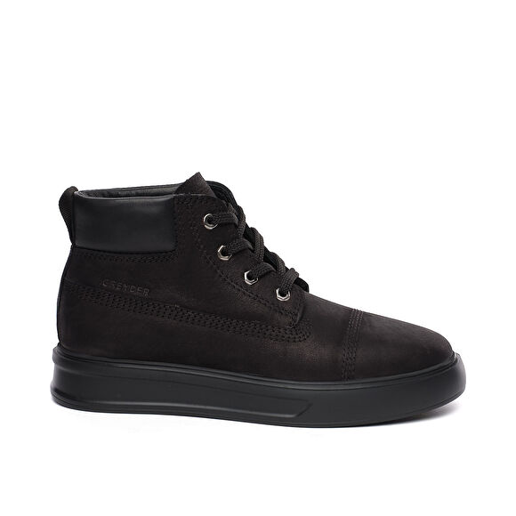 Erkek Siyah Hakiki Deri Bot