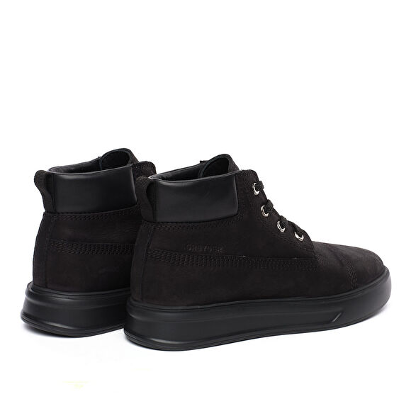 Erkek Siyah Hakiki Deri Bot