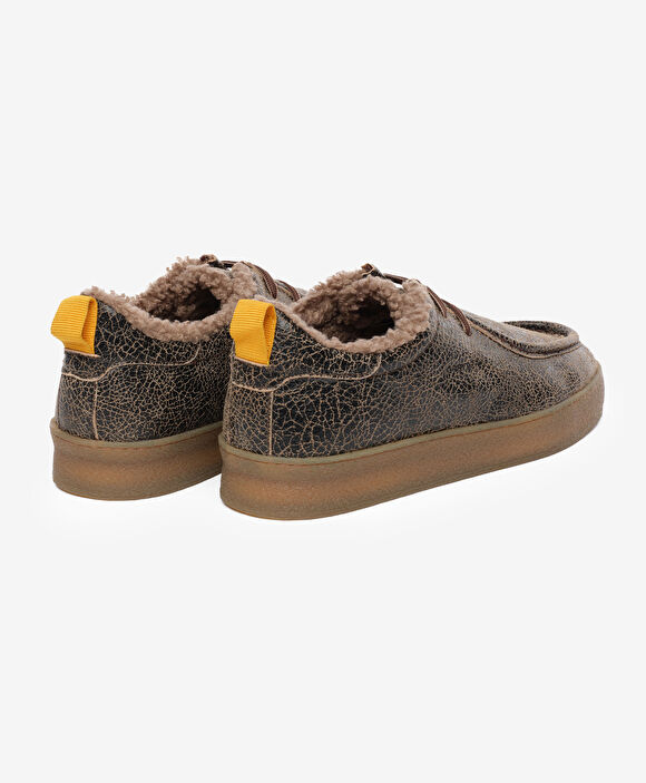 Erkek Siyah Ekru Hakiki Deri Ayakkabı