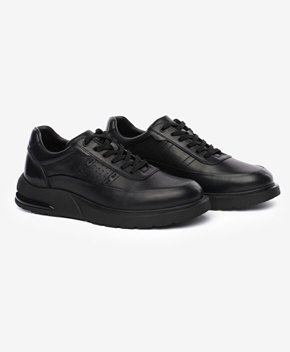 Erkek Siyah Hakiki Deri Ayakkabı