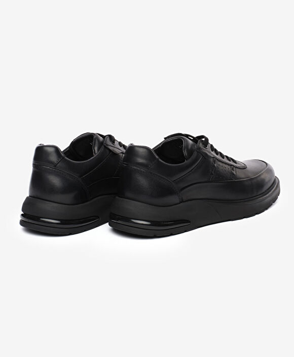 Erkek Siyah Hakiki Deri Ayakkabı