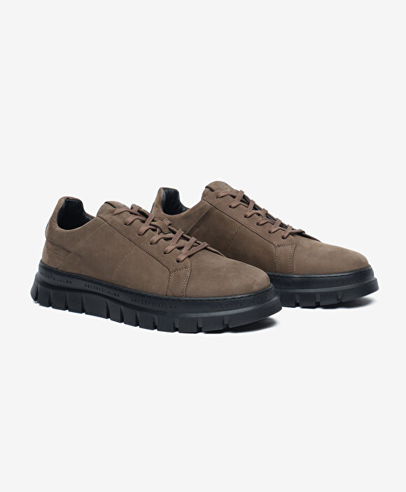 Erkek Duman Hakiki Deri Sneaker Ayakkabı