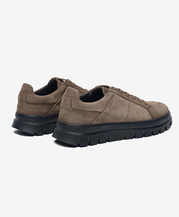 Erkek Duman Hakiki Deri Sneaker Ayakkabı