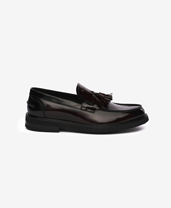 Erkek Bordo Hakiki Deri Loafer Ayakkabı
