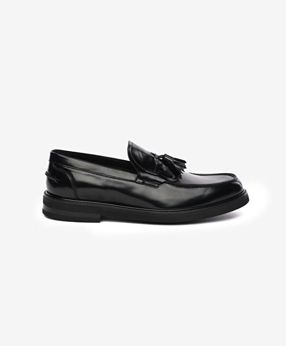 Erkek Siyah Hakiki Deri Loafer Ayakkabı