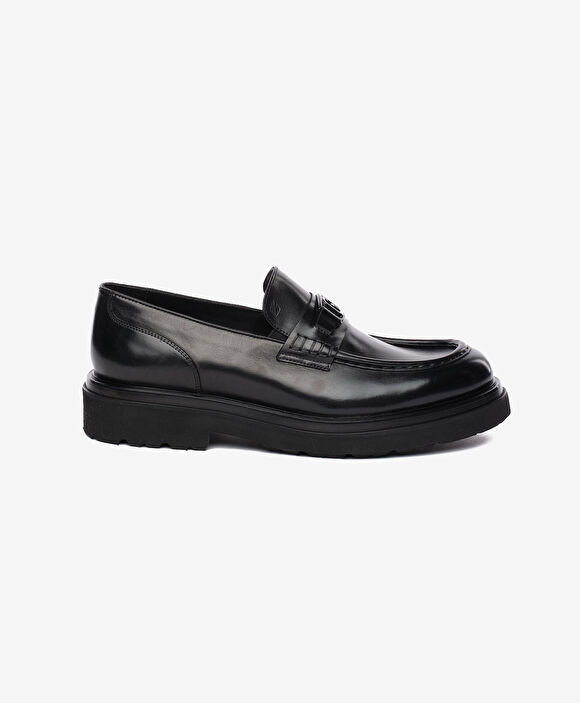 Erkek Siyah Hakiki Deri Loafer Ayakkabı