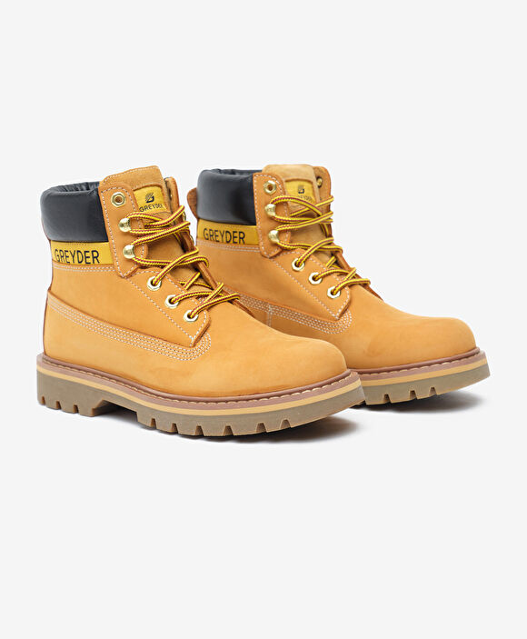 Erkek Sarı Hakiki Deri Bot