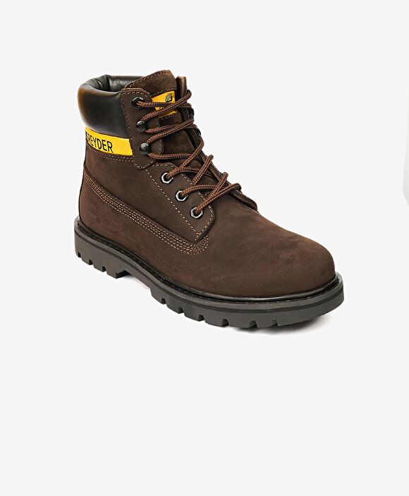 Erkek Kahverengi Hakiki Deri Bot