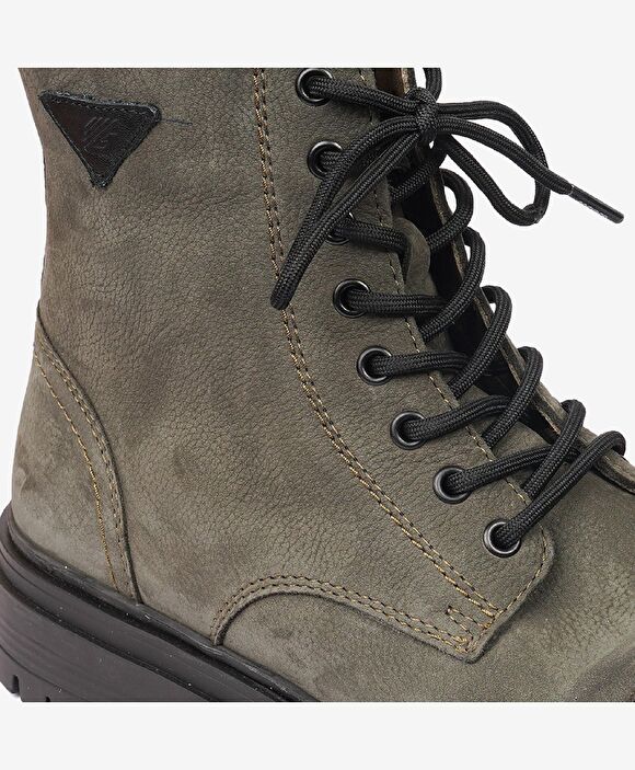 Erkek Haki Hakiki Deri Military Bot