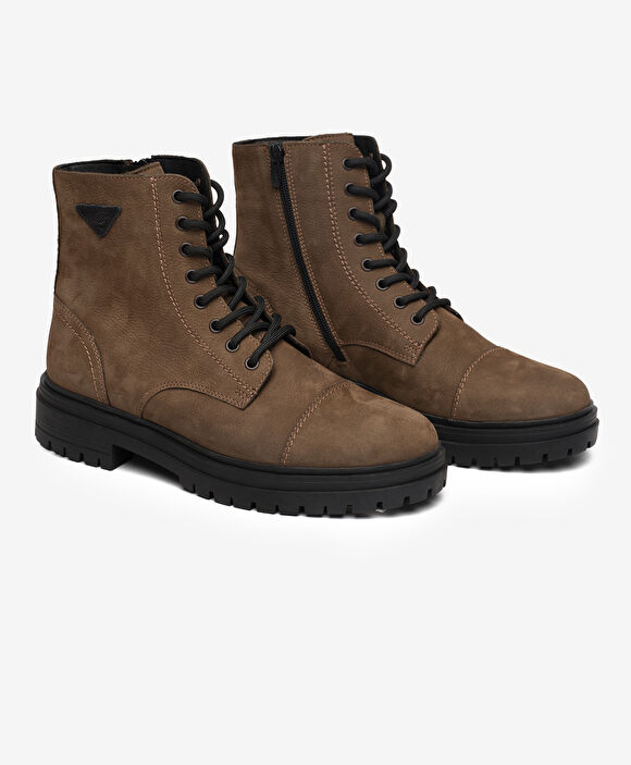 Erkek Duman Hakiki Deri Military Bot