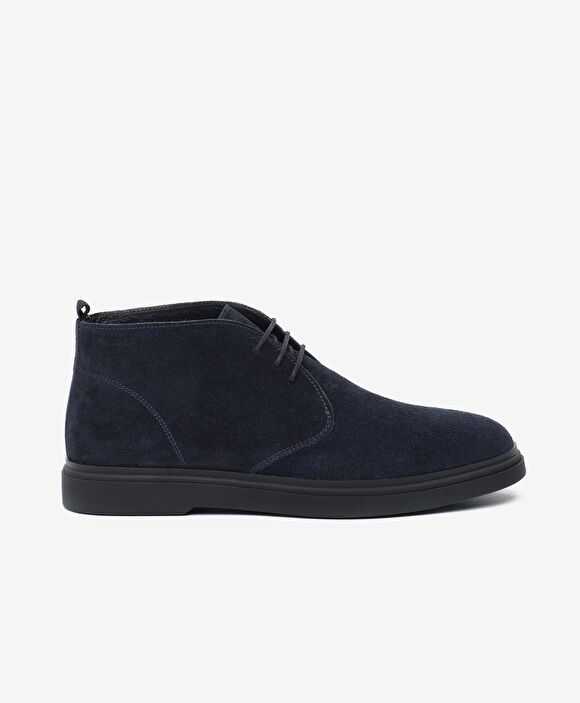 Erkek Lacivert Hakiki Deri Bot