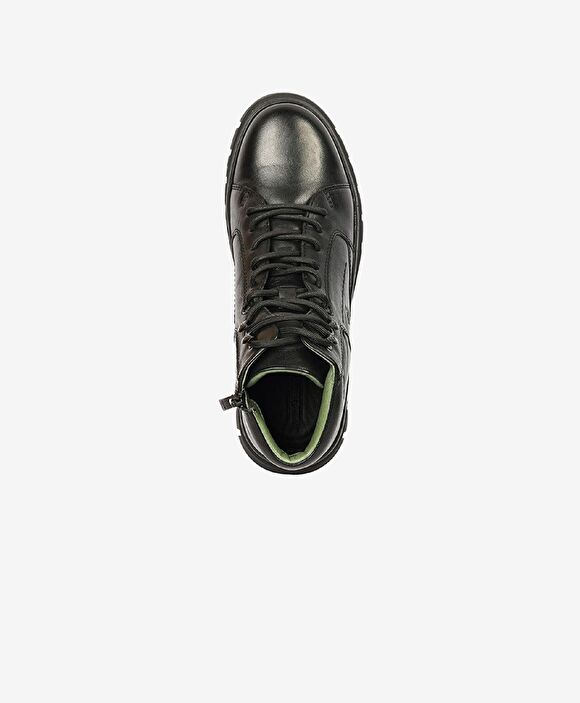 Erkek Siyah Hakiki Deri Bot