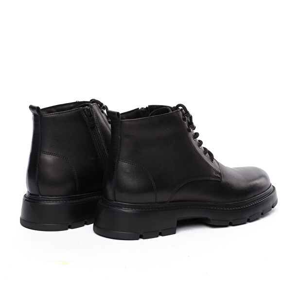 Erkek Siyah Hakiki Deri Bot