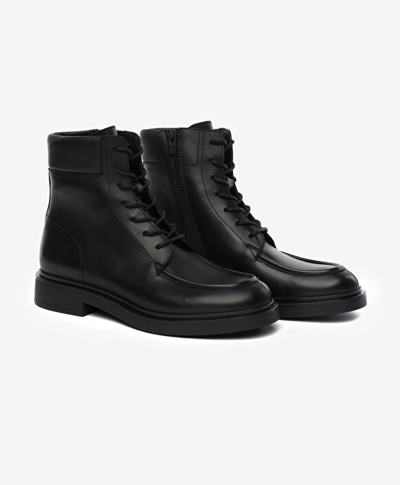 Erkek Siyah Hakiki Deri Bot