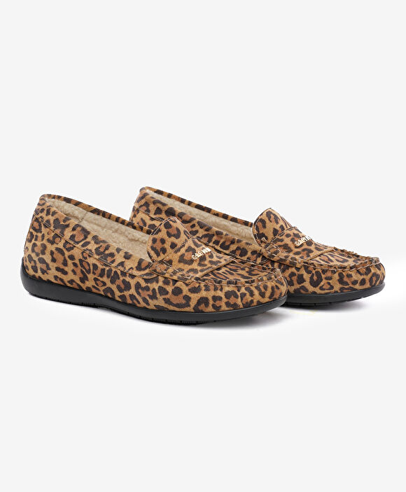 Kadın Leopar Hakiki Deri Comfort Ayakkabı