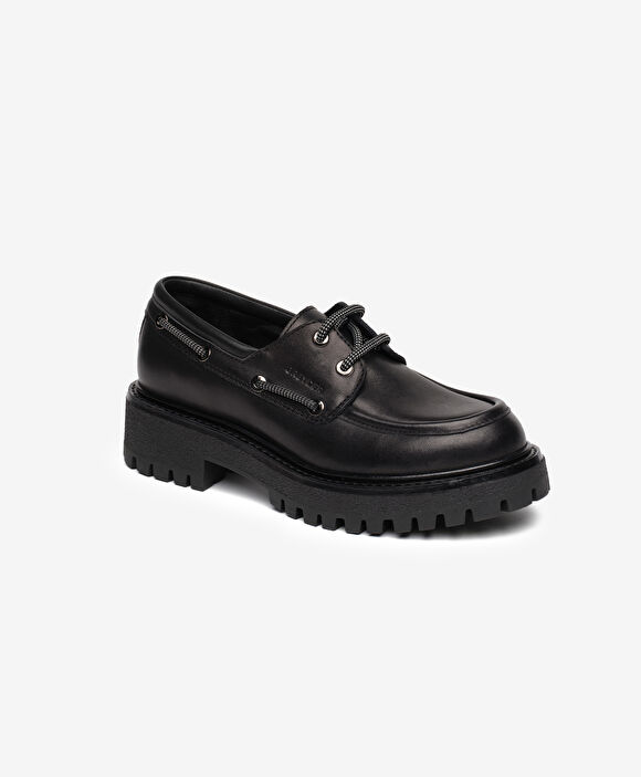 Kadın Siyah Hakiki Deri Loafer Ayakkabı