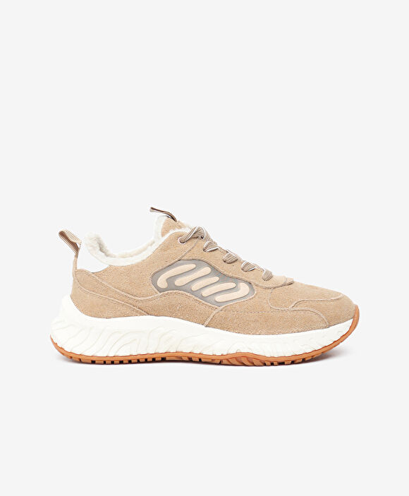 Greyder LAB Kadın Bej Hakiki Deri Spor Ayakkabı