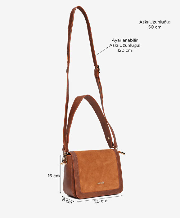 Kadın Taba Hakiki Deri Çapraz Çanta