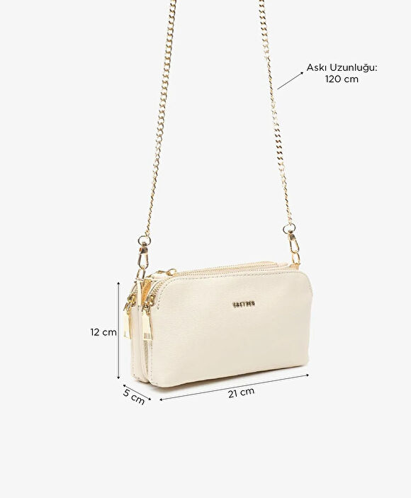 Kadın Ekru Çapraz Çanta