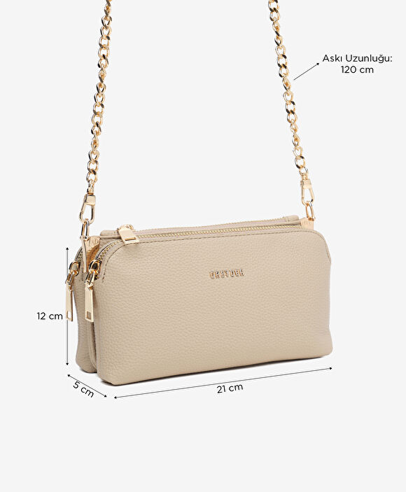 Kadın Koyu Bej Çapraz Çanta