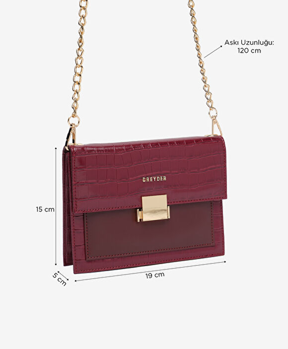 Kadın Bordo Çapraz Çanta