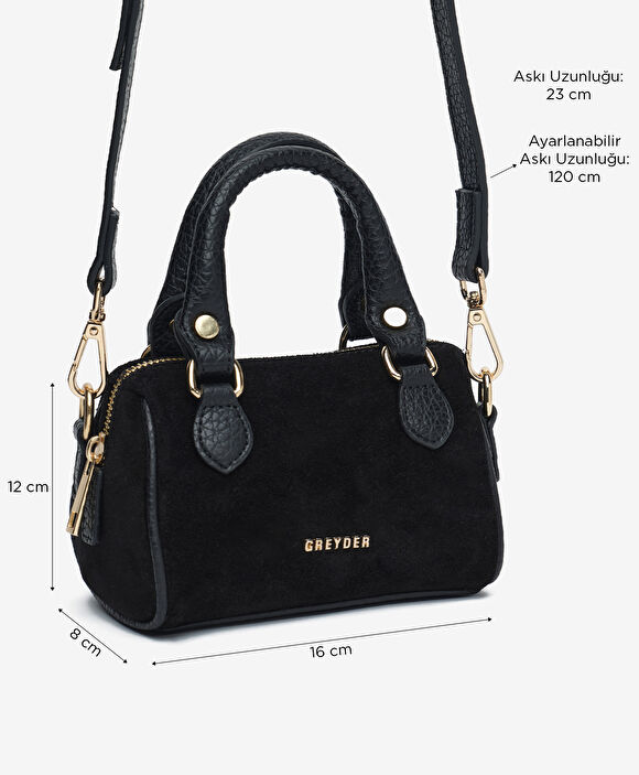 Kadın Siyah Hakiki Deri Çapraz Çanta