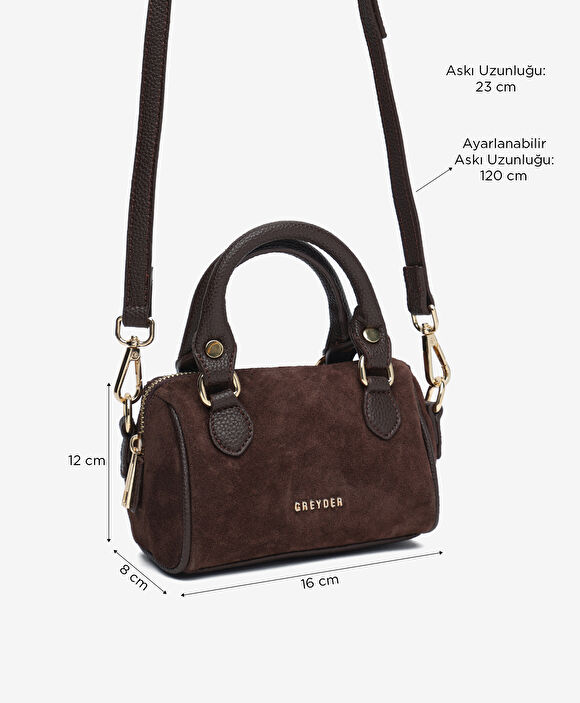 Kadın Kahverengi Hakiki Deri Çapraz Çanta