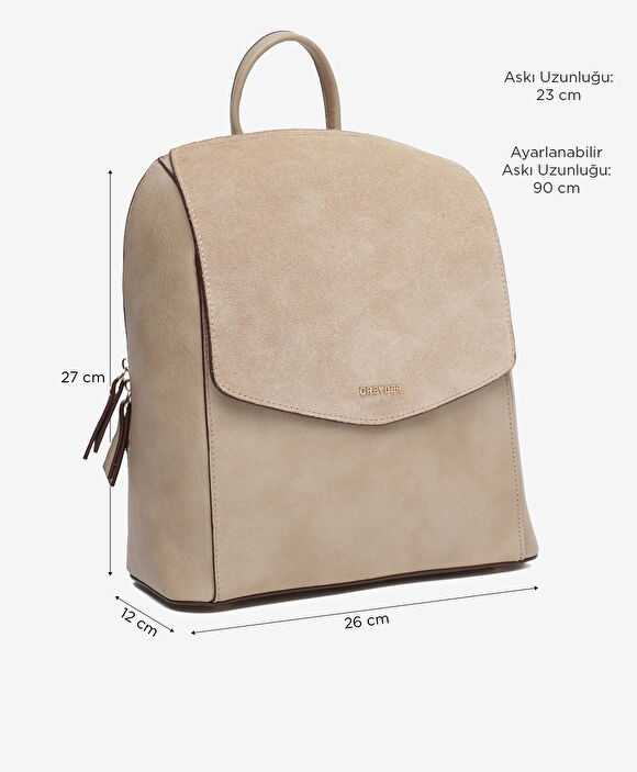 Kadın Vizon Hakiki Deri Sırt Çantası