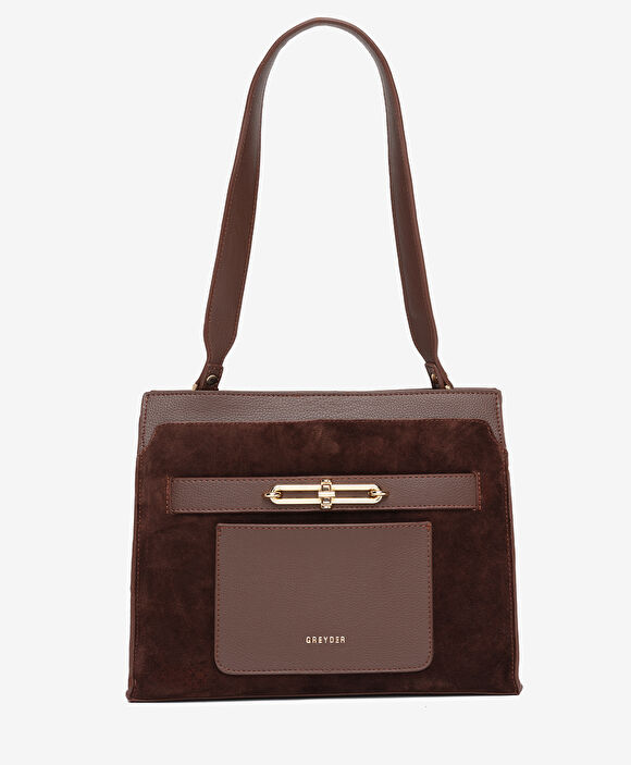 Kadın Kahverengi Hakiki Deri Kol Çantası