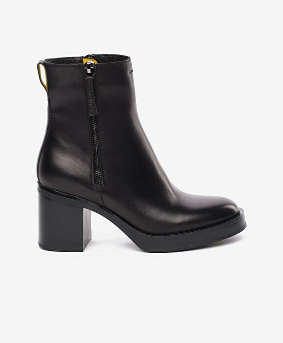 Kadın Siyah Hakiki Deri Topuklu Bot